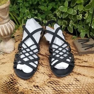 Black RICK Wedge Sandals